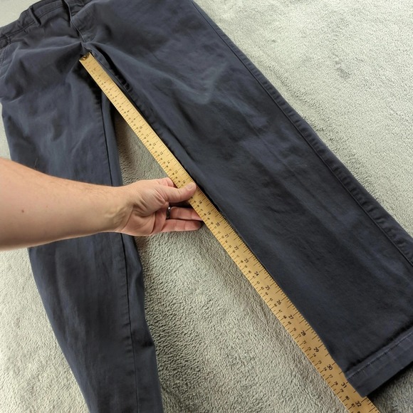 Boss Hugo Boss Pants Mens 34x32 Blue Chino Straight Work Business Preppy Cuffed - Picture 9 of 13